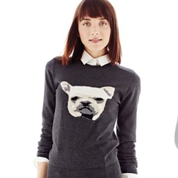 Joe Fresh - Frenchie Dog Sweater - Grey - XL - Picture 1 of 8